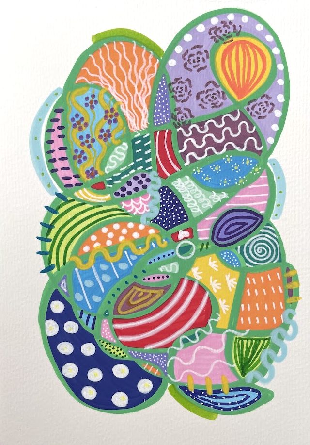 Bodhisattva · Awakening, original abstract painting on paper