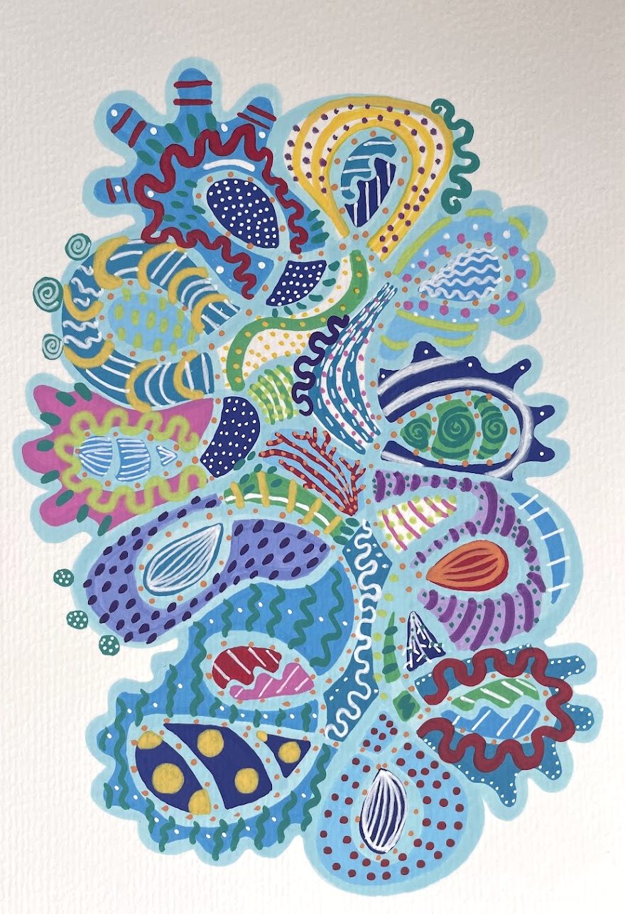 Crone · Wisdom, original abstract painting on paper